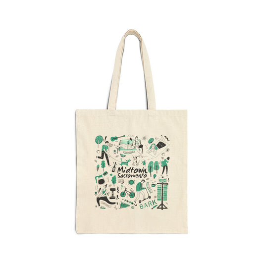 Doodle Cotton Canvas Tote Bag