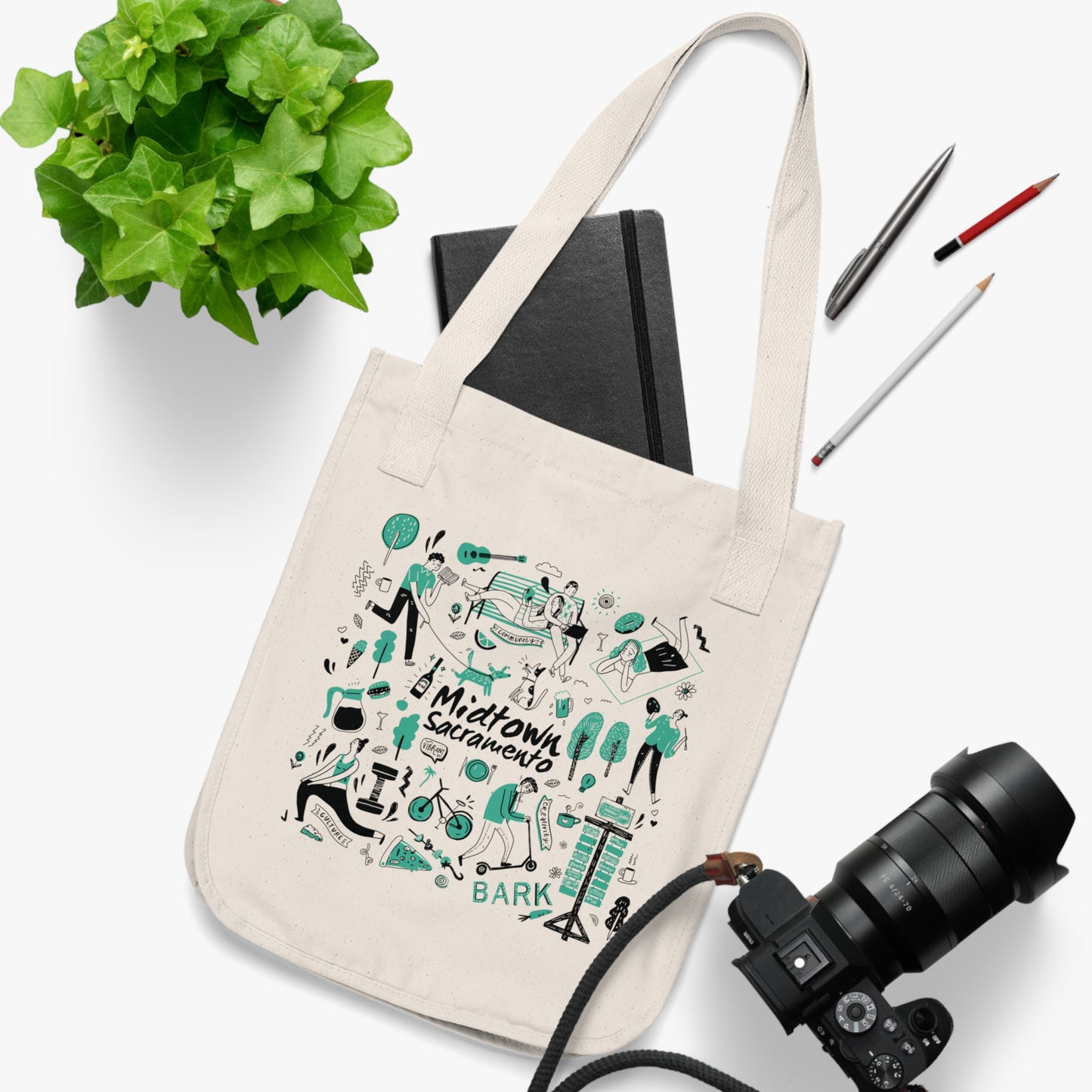 Eco-Friendly Doodle Organic Canvas Tote