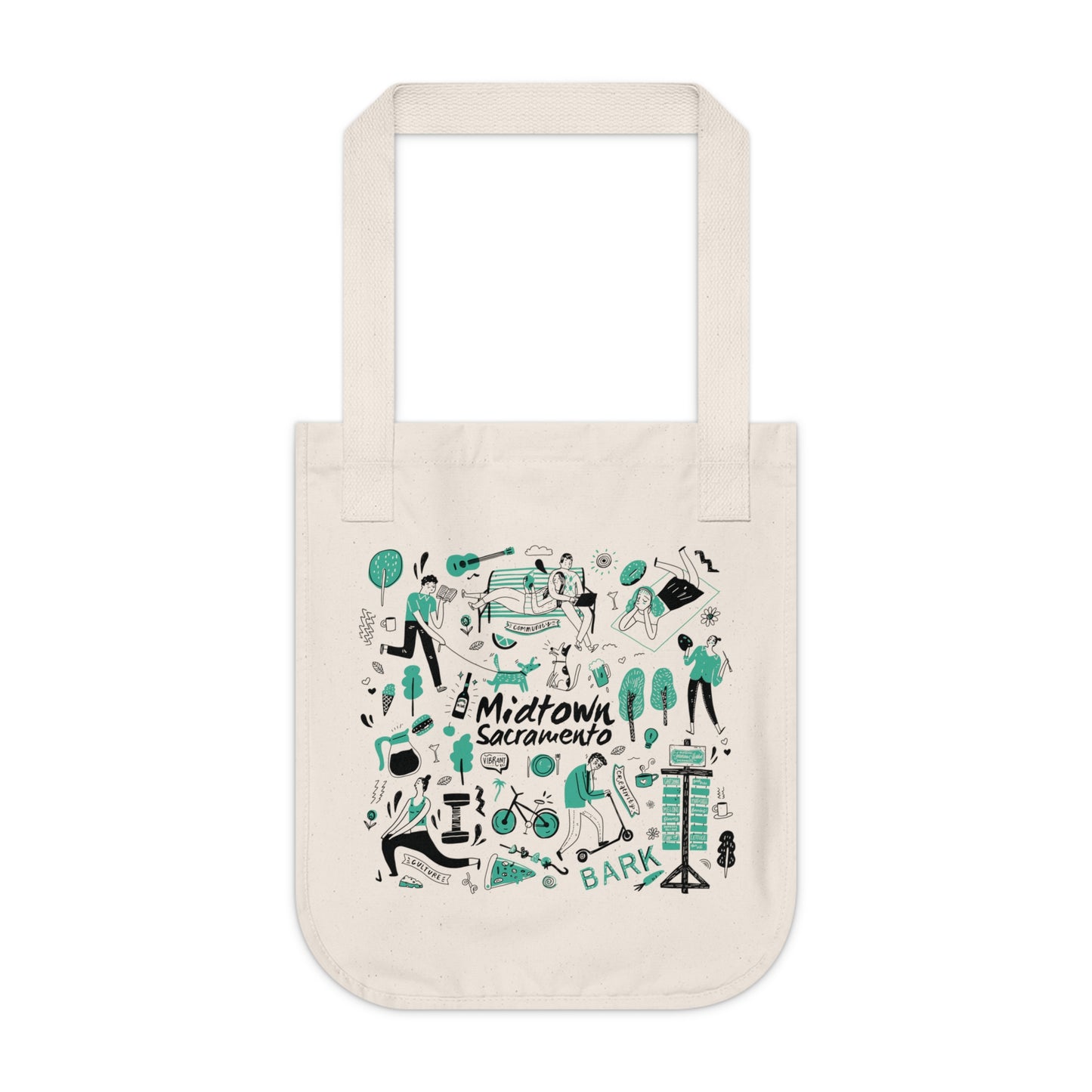 Eco-Friendly Doodle Organic Canvas Tote